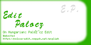 edit palocz business card